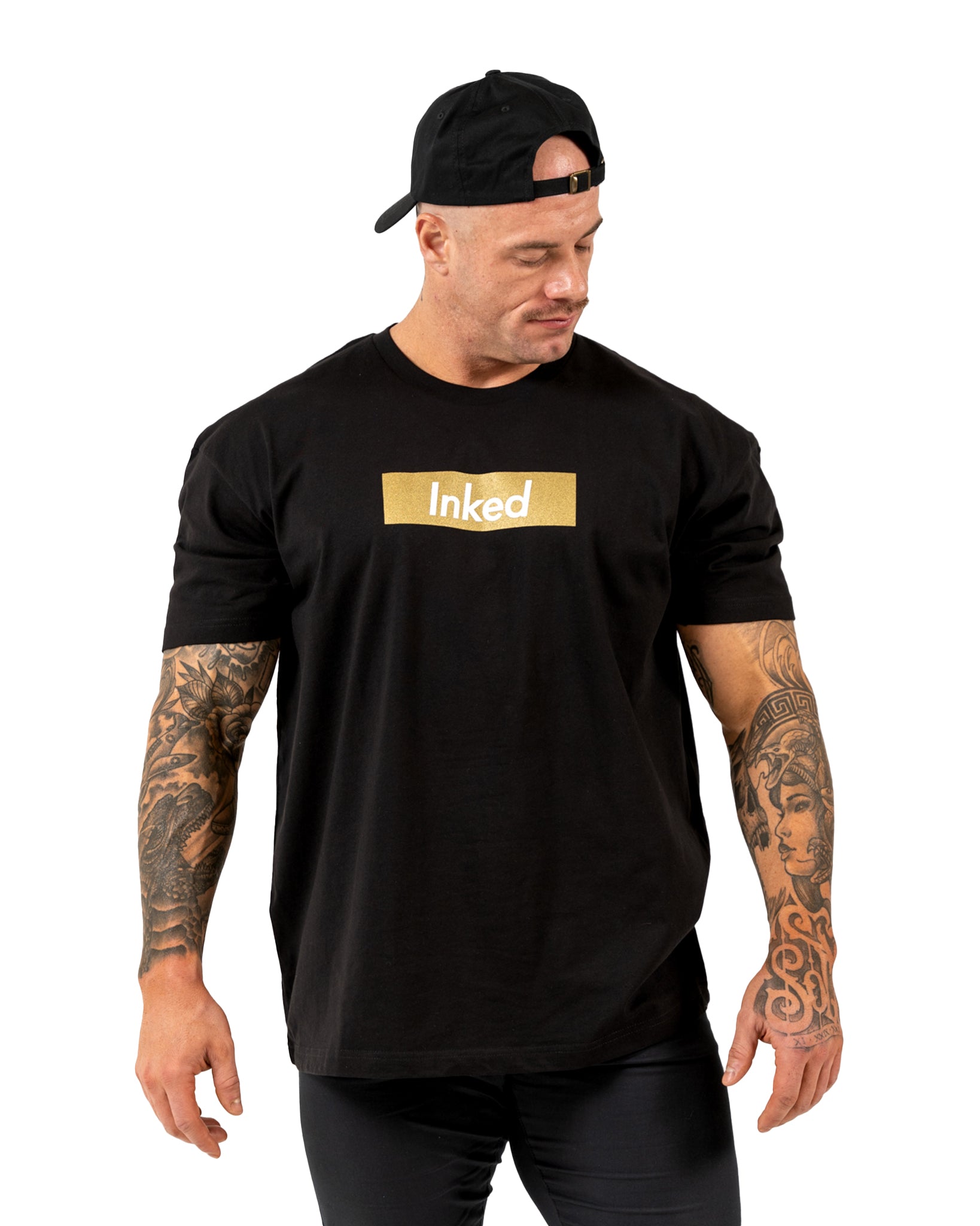 INKED Tee - Black w/ Gold